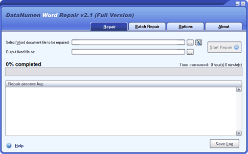 DataNumen Word Repair Screenshot